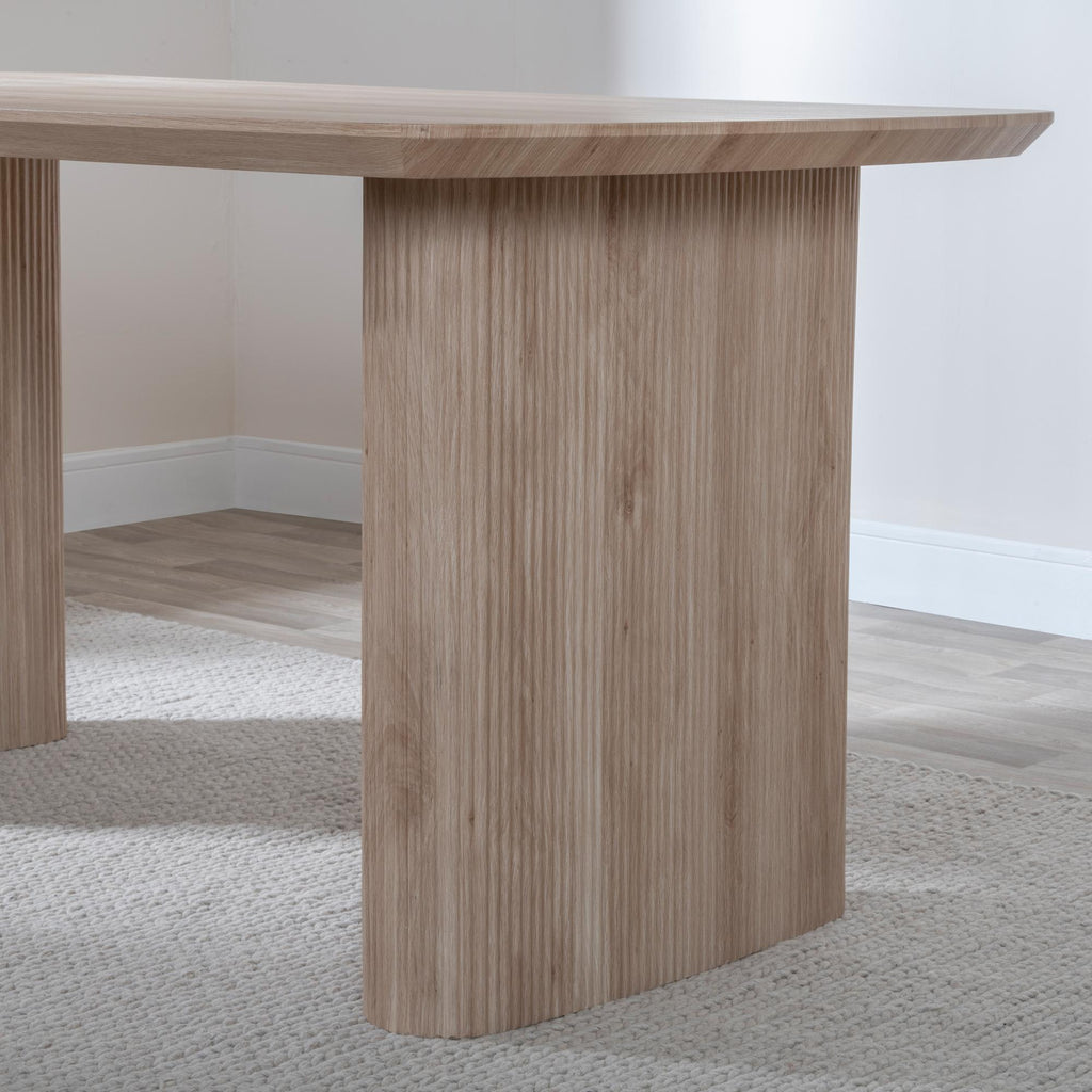 Renzo Oak Effect Oval Dining Table 160cm