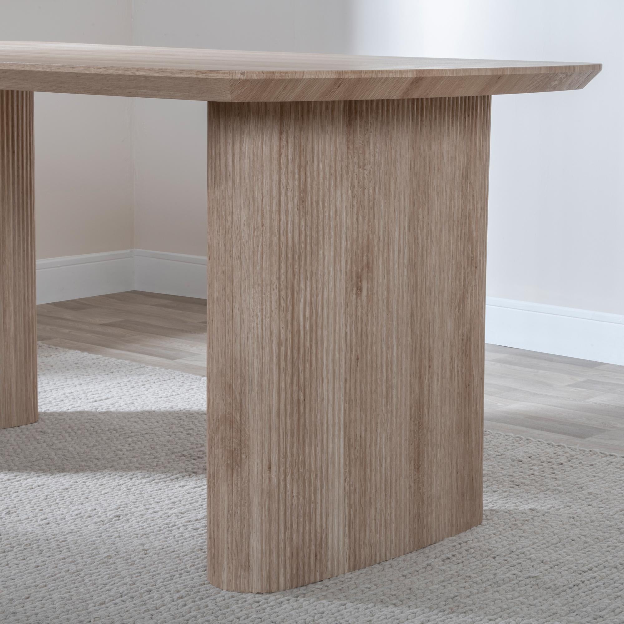 Renzo Oak Effect Oval Dining Table 160cm