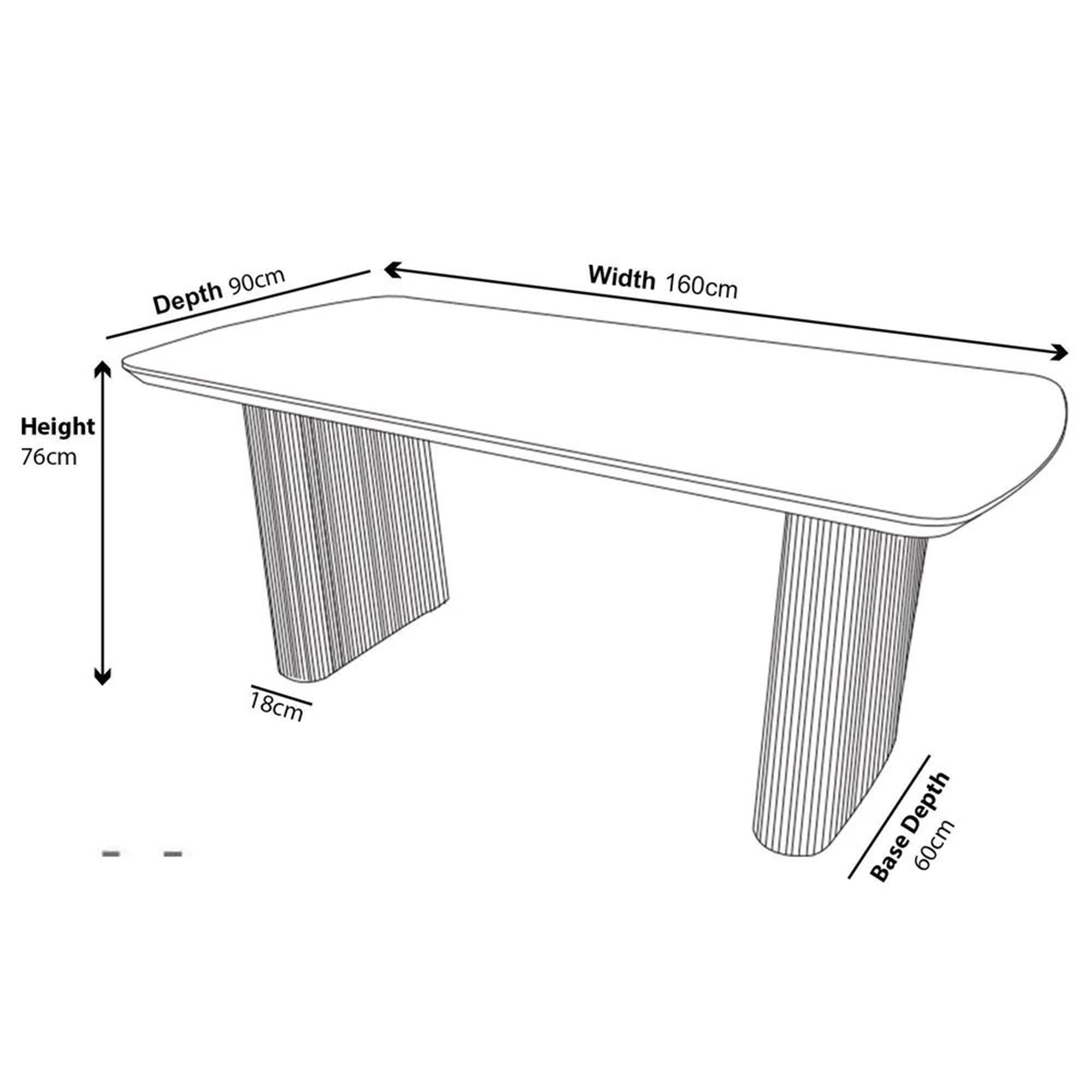 Renzo Oak Effect Oval Dining Table 160cm