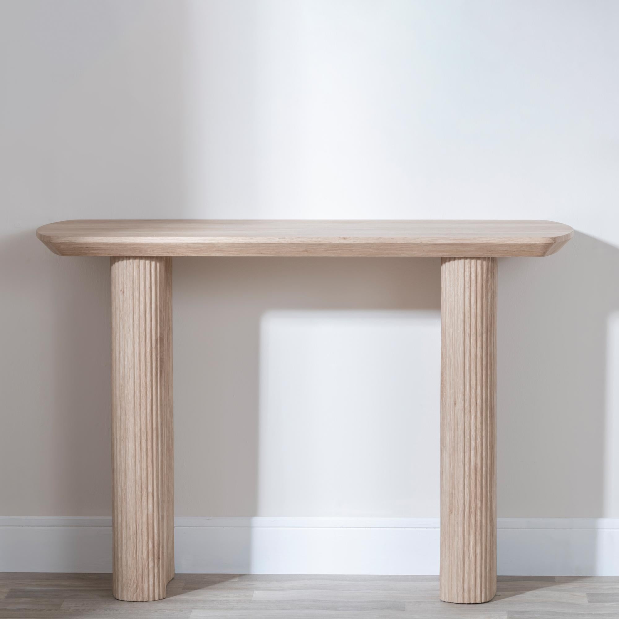 Renzo Rectangle MDF Console Table with Pedestal