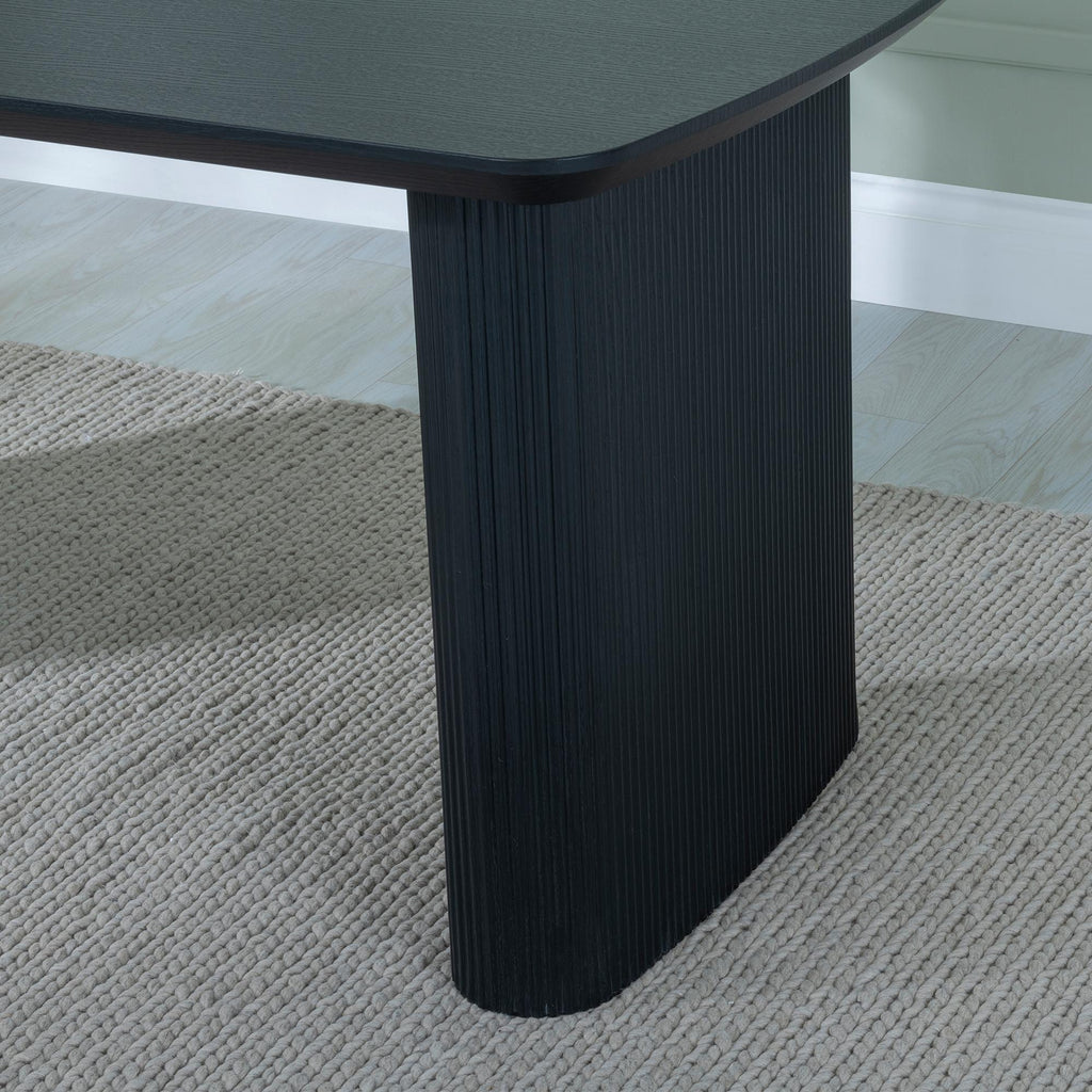 Renzo Black Oval Dining Table 160cm