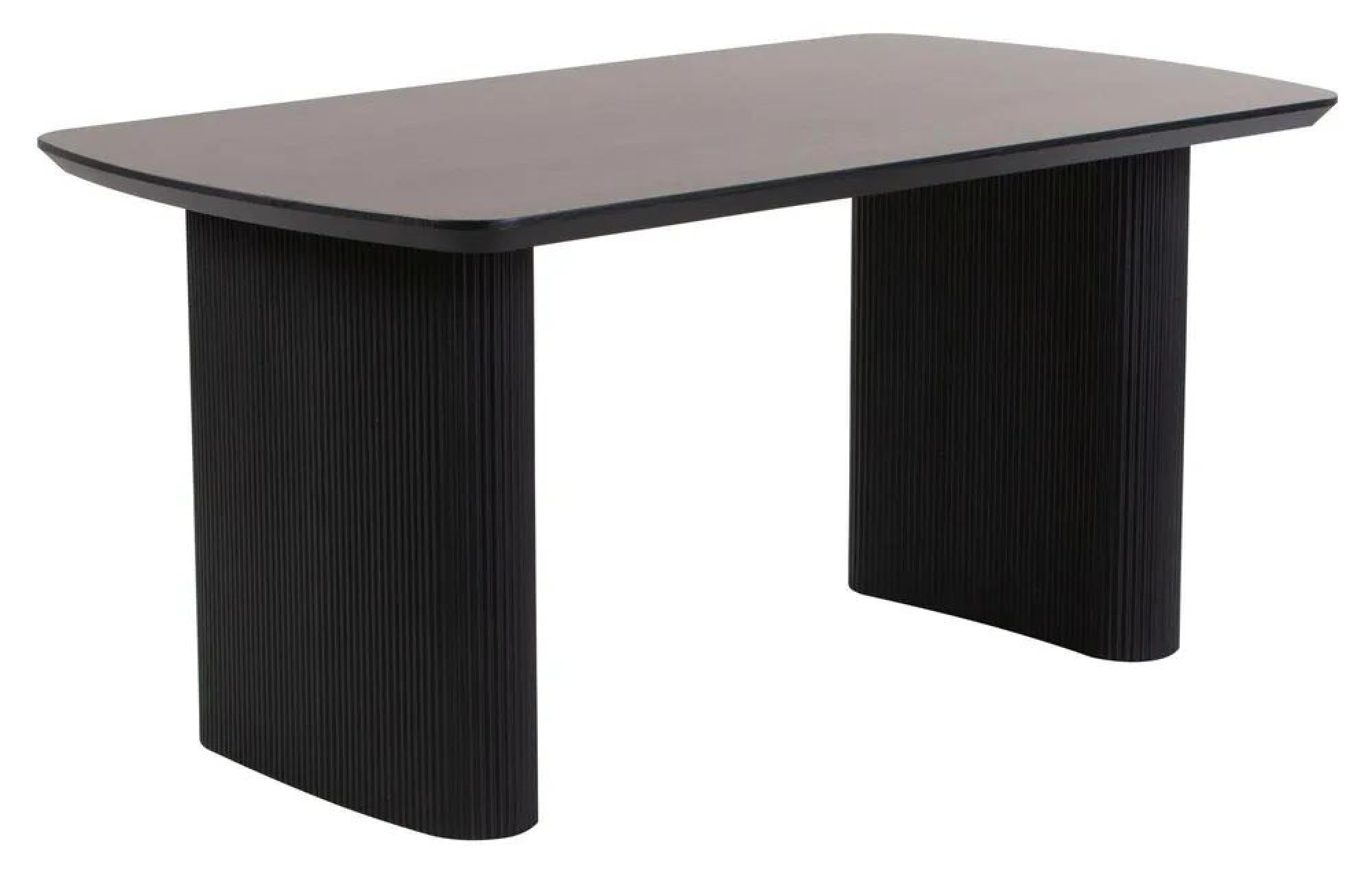 Renzo Black Oval Dining Table 160cm