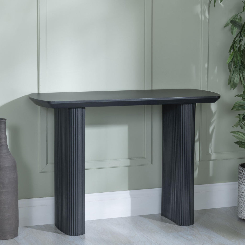Renzo Rectangle MDF Console Table with Pedestal