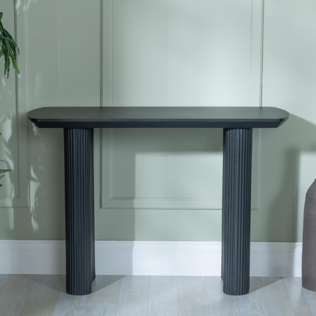 Renzo Rectangle MDF Console Table with Pedestal