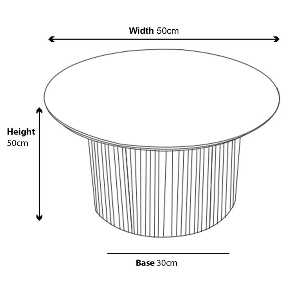 Renzo Round MDF End Table
