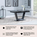 Delta Black Sintered Stone Extending Dining Table 140cm-180cm