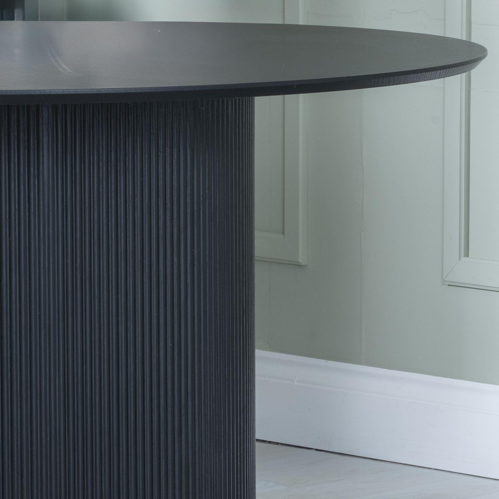Renzo Black Round Dining Table 120cm