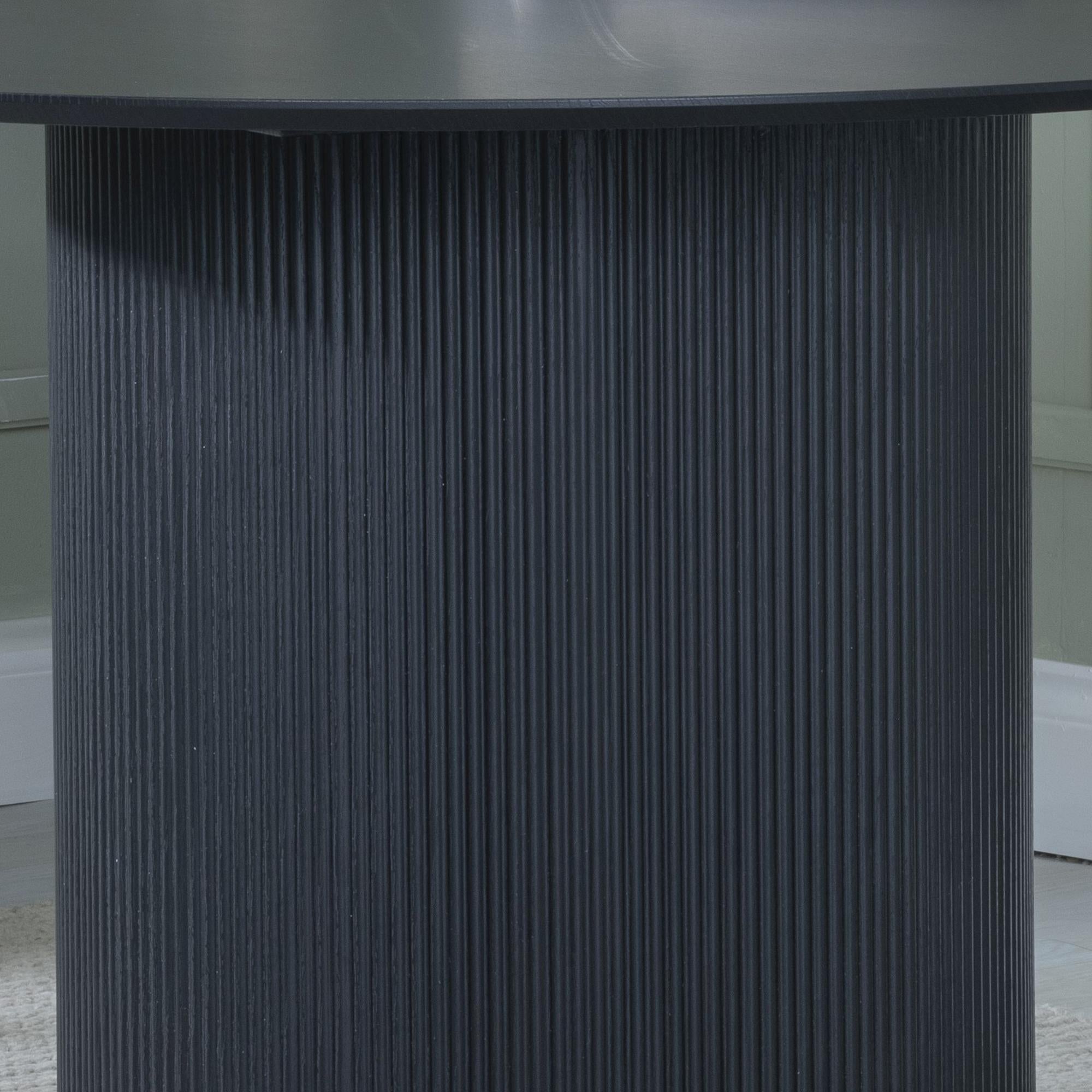 Renzo Black Round Dining Table 120cm