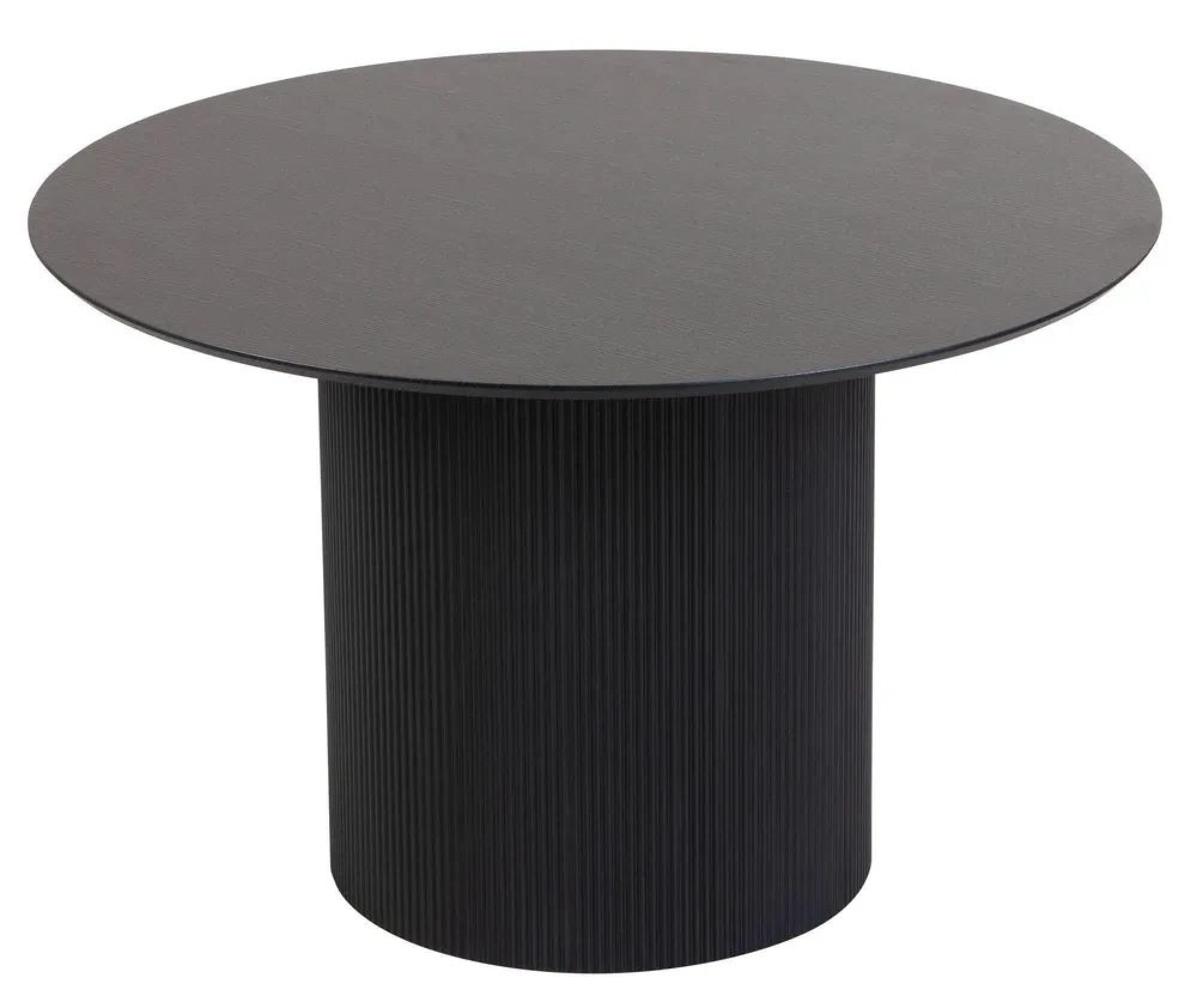 Renzo Black Round Dining Table 120cm
