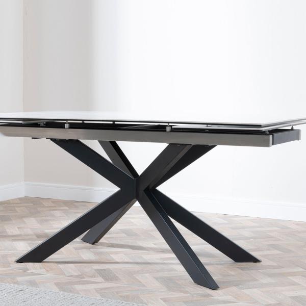 Welton White Ceramic Extending Dining Table 160cm-240cm