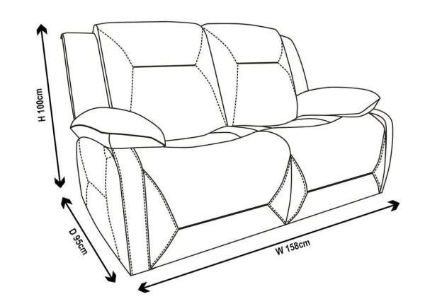 Adell Dark Brown Leather Electric Recliner Sofa