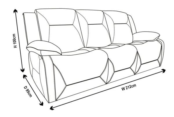 Adell Dark Brown Leather Electric Recliner Sofa