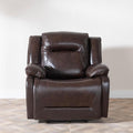 Adell Dark Brown Leather Electric Recliner Sofa