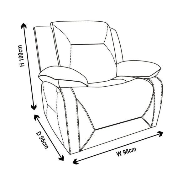 Adell Dark Brown Leather Electric Recliner Sofa