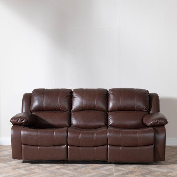 Helena Brown Leather Electric Recliner Sofa