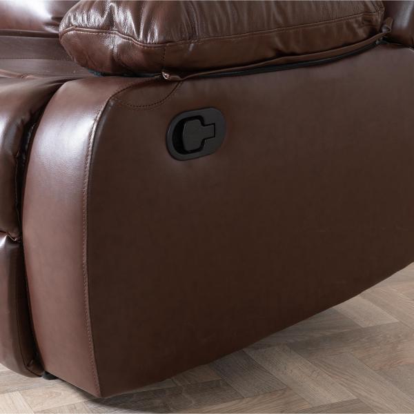 Helena Brown Leather Electric Recliner Sofa