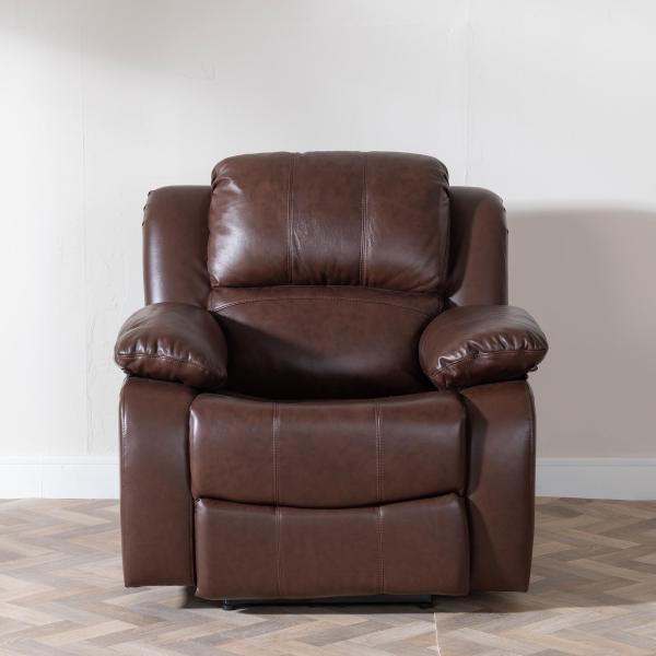 Helena Brown Leather Electric Recliner Sofa