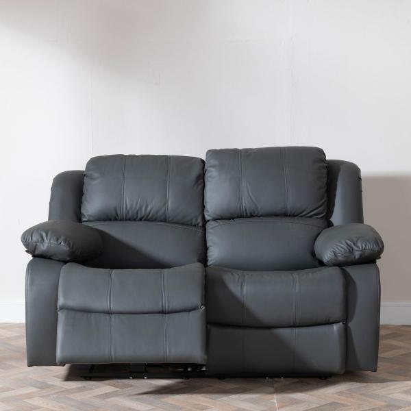 Helena Grey Leather Electric Recliner Sofa