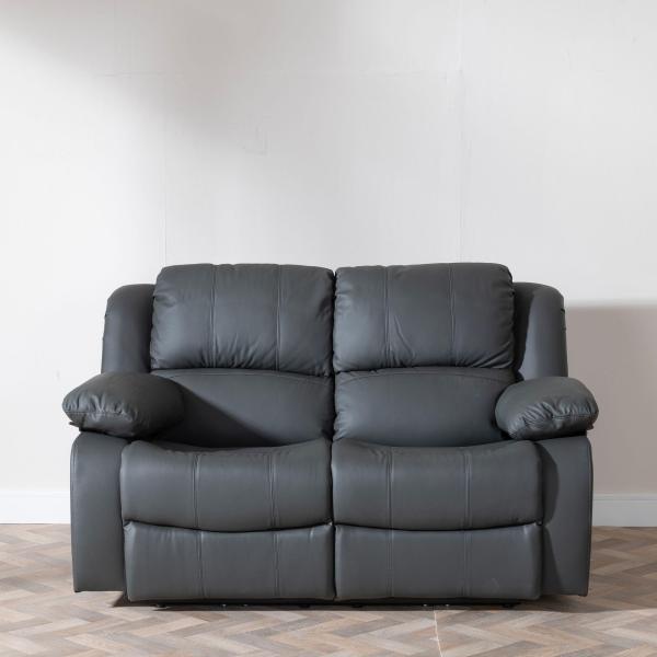 Helena Grey Leather Electric Recliner Sofa