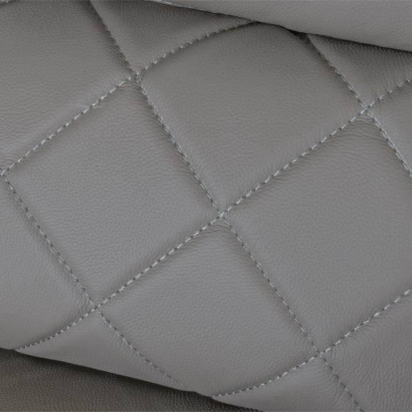 Declo Grey Leather Electric Recliner Sofa
