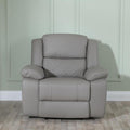 Declo Grey Leather Electric Recliner Sofa