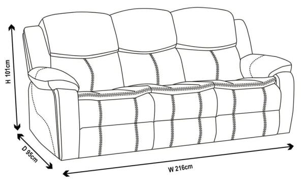 Onyx Black Leather Electric Recliner Sofa
