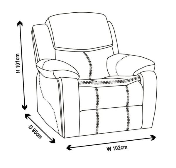 Onyx Black Leather Electric Recliner Sofa