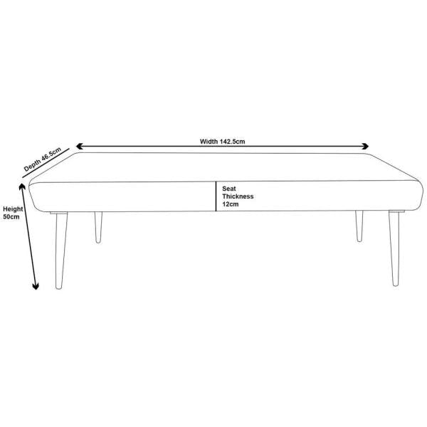 Brume Fabric Dining Bench