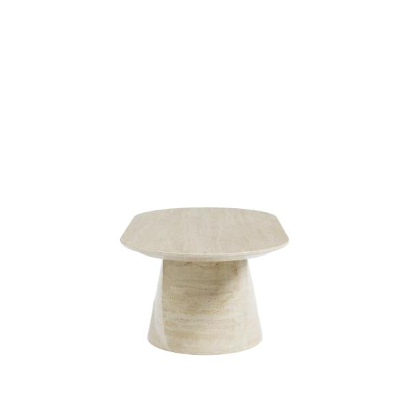 Cannes Beige Engineered Marble Oval Coffee Table