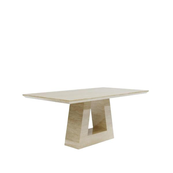 Pluto Beige Engineered Marble Dining Table 160cm