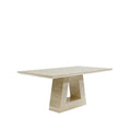 Pluto Beige Engineered Marble Dining Table 180cm