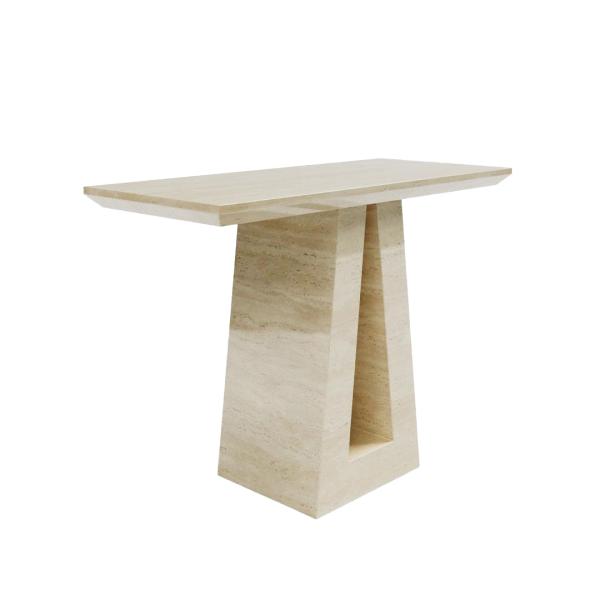 Pluto Beige Engineered Marble Console Table