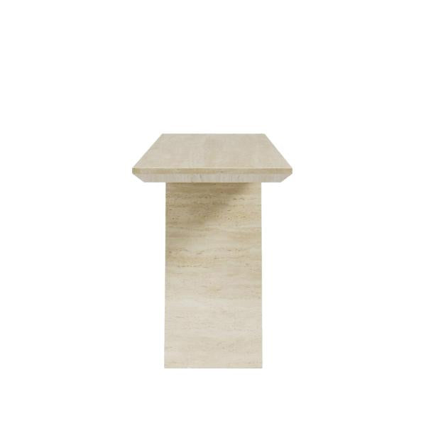 Pluto Beige Engineered Marble Console Table