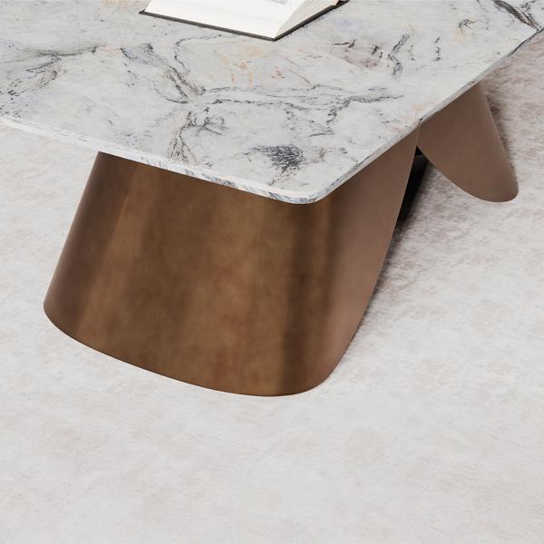 Athena Grey Engineered Marble Coffee Table