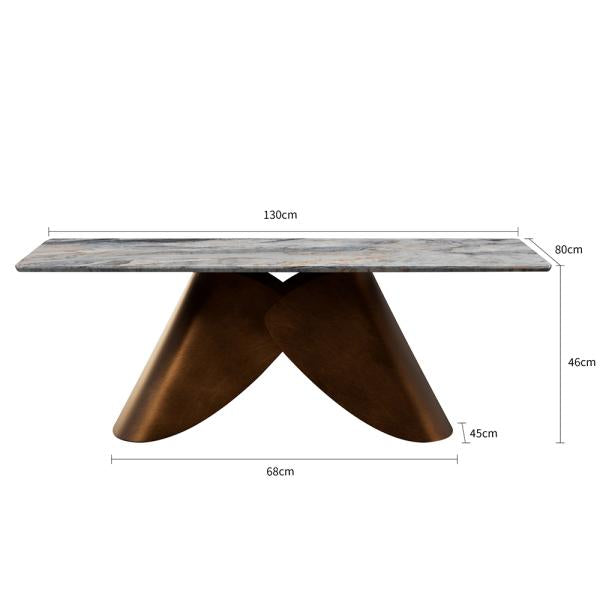 Athena Grey Engineered Marble Coffee Table