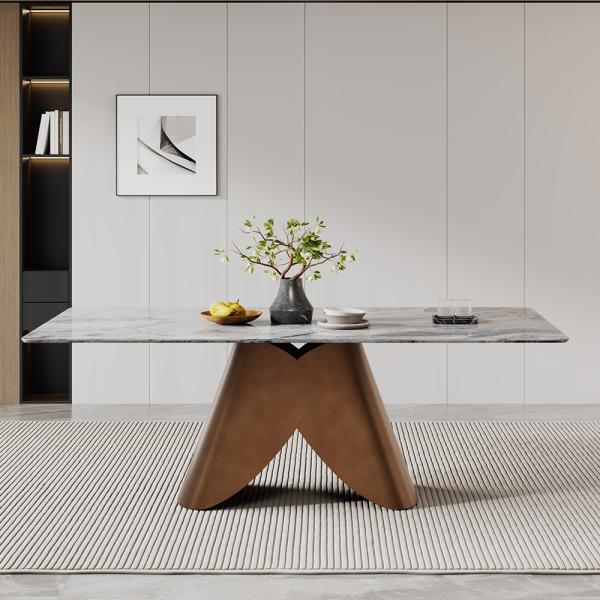 Athena White Engineered Marble Dining Table 240cm