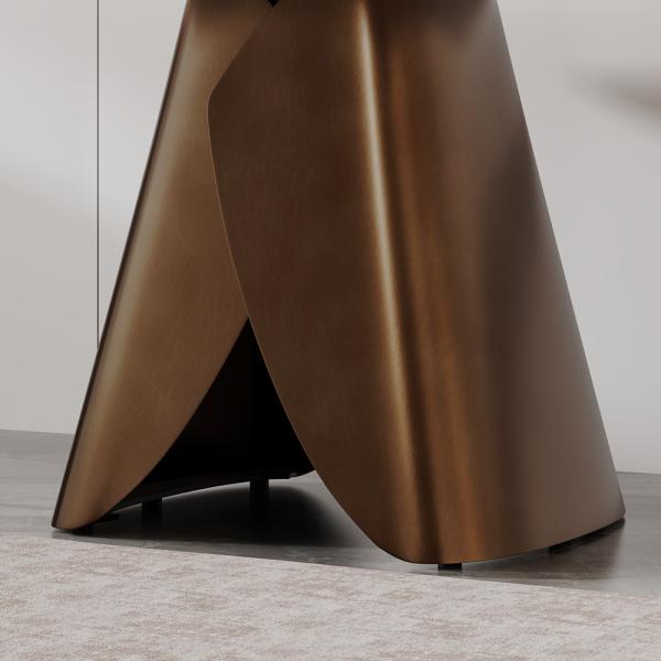 Athena Grey Engineered Marble End Table