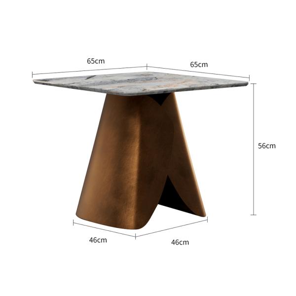 Athena Grey Engineered Marble End Table