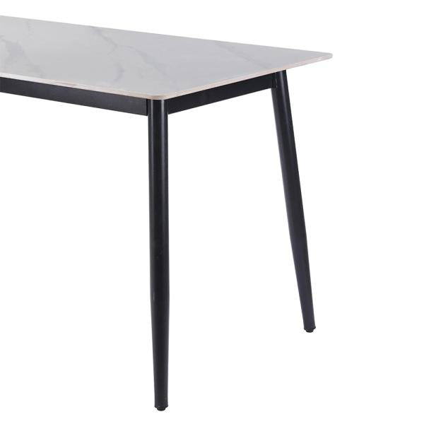 Celesto Compact White Ceramic Dining Table 120cm