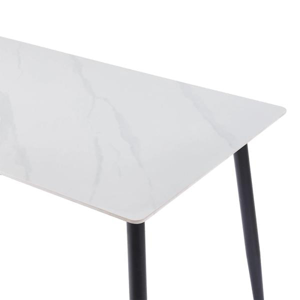 Celesto Compact White Ceramic Dining Table 120cm