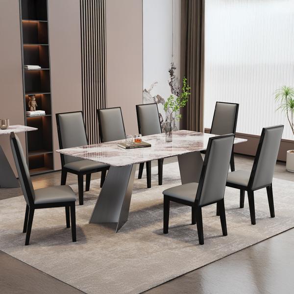 Daytona White Engineered Marble Dining Table 180cm