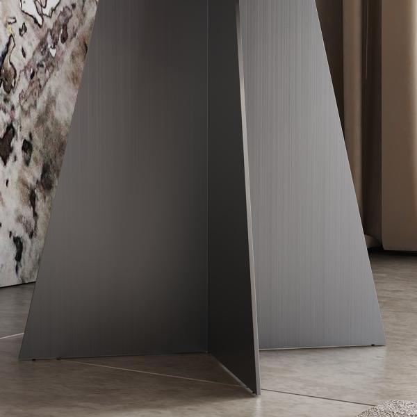 Daytona White Engineered Marble End Table