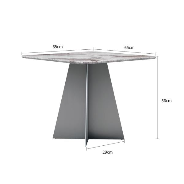 Daytona White Engineered Marble End Table