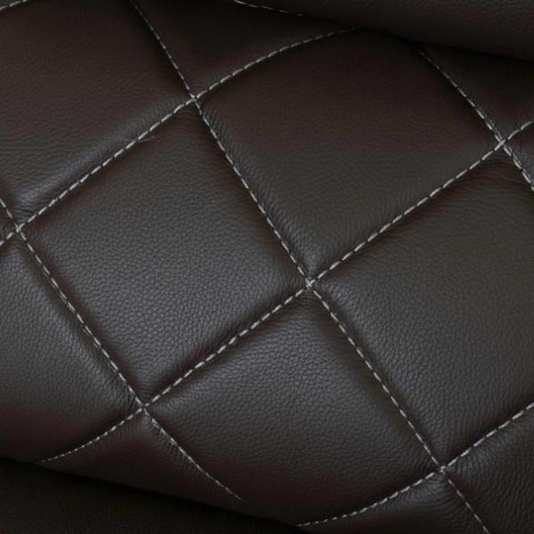 Declo Brown Leather Manual Recliner Sofa