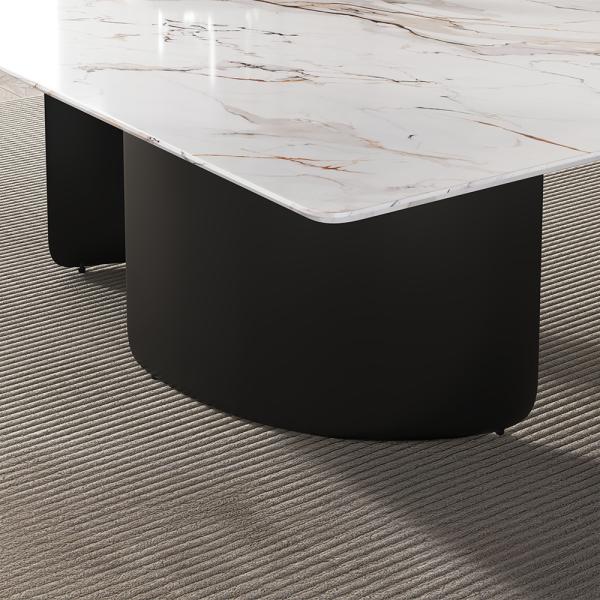 Eclipse White Engineered Marble Dining Table 240cm