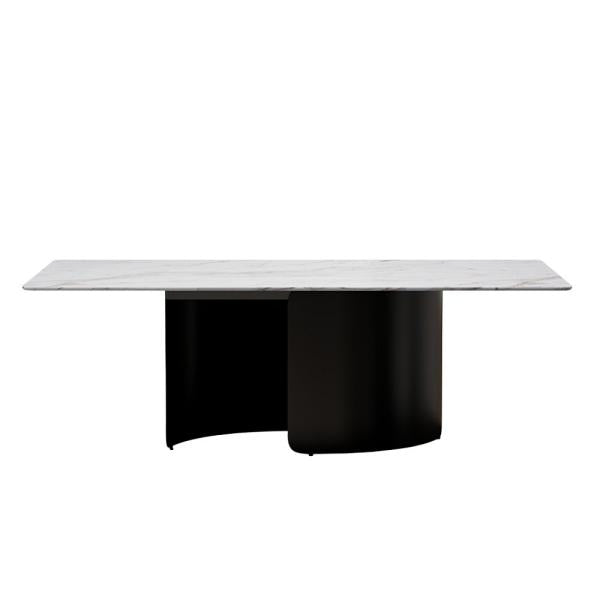 Eclipse White Engineered Marble Dining Table 240cm