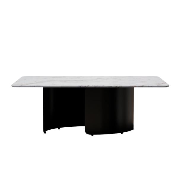 Eclipse White Engineered Marble Coffee Table