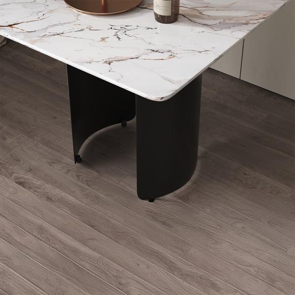 Eclipse White Engineered Marble End Table