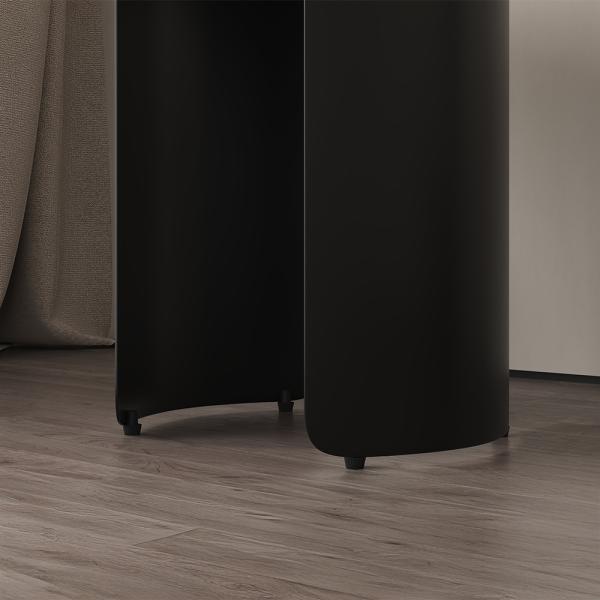 Eclipse White Engineered Marble End Table