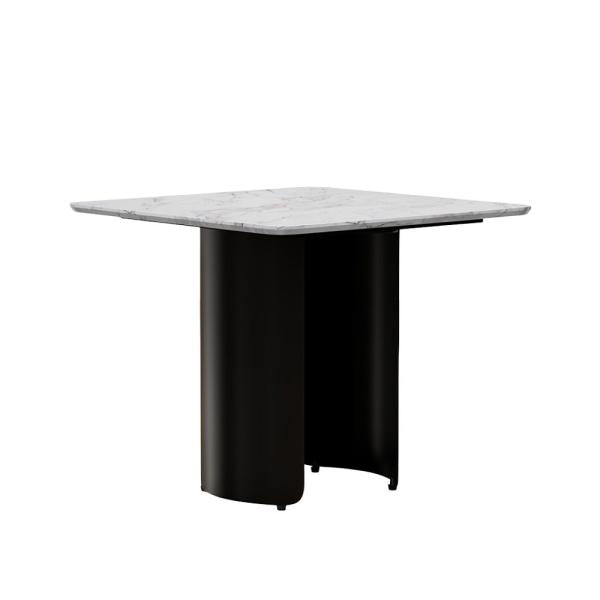 Eclipse White Engineered Marble End Table